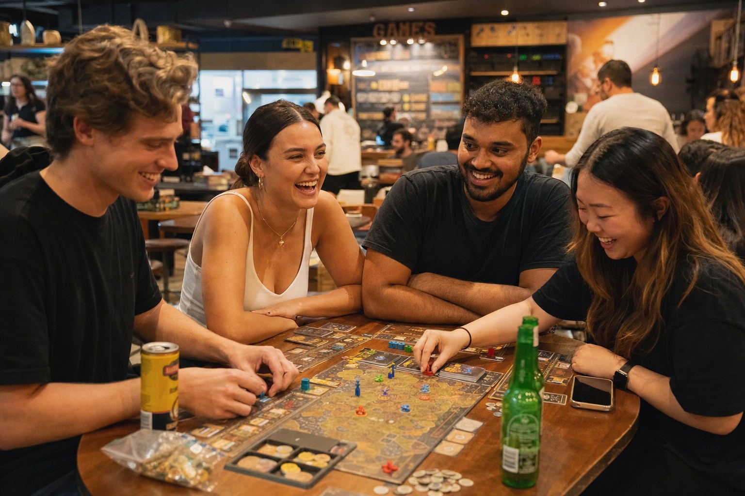 Friends playing social games at NextFragZone